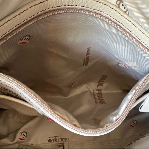 Paul Frank Ivory Pebbled Leather Satchel Handbag - Picture 11 of 14